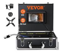 VEVOR Caméra Inspection Canalisation avec Câble 30 m Écran 7" 480p | Pour Conduit Égout Maison Plomberie Tuyaux Vidange, Écran 7 pouces, Enregistreur DVR, IP68, 12 LED Réglables, Carte SD 16 Go