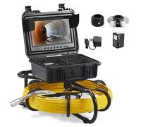 VEVOR Caméra Inspection Canalisation avec Câble 50 m Écran 9" 720p | Pour Conduit Égout Maison Plomberie Tuyaux Vidange, Écran 9 pouces, Enregistreur DVR, IP68, 12 LED Réglables, Carte SD 16 Go