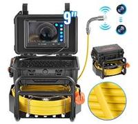VEVOR Caméra Inspection Canalisation 70 m Endoscope Drain Auto-nivellement, avec Émetteur 512 Hz, Compteur de Distance, Écran 9'', Étanche IP68, 12 LED, Carte SD 32 Go, pour Conduit, Égout, Tuyaux