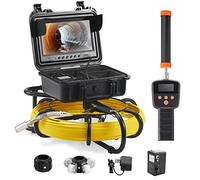 VEVOR Caméra d'Inspection Tuyaux Caméra Endoscopique Canalisation Endoscope Enregistreur DVR étanche 12 LED Réglables Écran 9 Pouces IP68 512Hz (50m) Carte Sd 16
