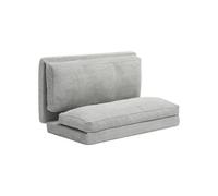 VEVOR Canapé-lit pliant 3 en 1, fauteuil-lit convertible pliable avec housse lavable, canapé-lit futon en mousse à mémoire de forme, pour salon, chambre à coucher, gris clair, 241 x 136 cm (full)