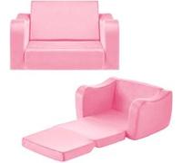 VEVOR Canapé Pour Enfants 2-en-1 Convertible Avec Accoudoirs Capacité Maximale 20kg Rose Rose