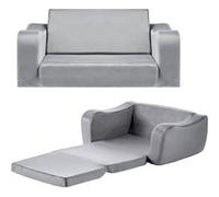 Canapé pour Enfants 2-en-1-VEVOR-Convertible en Chaise Longue-avec Accoudoirs-Gris, L