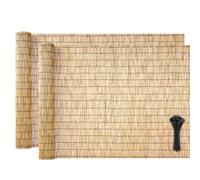 VEVOR Canisse en Roseau Naturel 5x1,2 m Lot de 2 Rouleaux Brise-Vue Roseau | pour Intimité au Balcon, Terrasse d'Extérieur, Séparation de Jardin, Clôture Décorative, avec Attaches Autobloquantes Noires