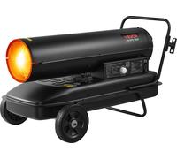 VEVOR Canon de chauffage 50 kW, Chauffage diesel, Chauffe-pièce torpédo avec roues et température réglable, Soufflerie de chauffage diesel pour chantier/garage/entrepôt/atelier/chauffage extérieur, no