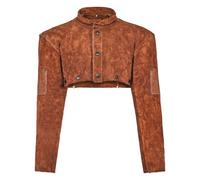 VEVOR Cape de Soudage Cuir de Vachette, Veste de Soudage Résistante aux Flammes, à Chaleur, avec Poches à Outils, Cape de Protection pour Hommes Femmes, Forge, Travail du Bois, Jardinage, Taille XXL