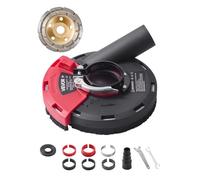 VEVOR Capot de Protection pour Meuleuse d'Angle 100-125 mm Capot Anti-poussière pour Meuleuse Angulaire, avec 6 Rondelles de Serrage, Meule 125 mm, Protection pour Meulage de Surfaces en Bois, Béton