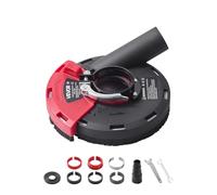 VEVOR Capot de protection pour meuleuse d'angle 100–125 mm, anti-poussière, adaptateur, 6 rondelles