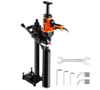VEVOR Carotteuse à Diamant Diamètre de Perçage 20-160 mm, Perceuse au Diamant Portative 2000 W, Appareil de Forage Diamant Perçage Humide et Sèche, avec Support et Foret, pour Béton, Brique, Marbre