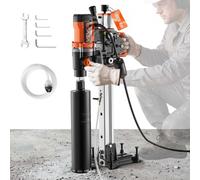 VEVOR Carotteuse Diamant 2500 W avec Support Diamètre de Perçage 20-202 mm, Perceuse à Carottage à Sec et à Eau, avec Foret Humide 107 mm, Moteur Sans Balais, 810/1340 tr/min, pour Béton Brique Pierre