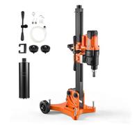VEVOR Carotteuse Diamant 3000W Diamètre de Perçage 20-305 mm Foret à Eau 127 mm, Perceuse à Carottage à Sec et à Eau, Support Inclinable et Base à Roulettes, 550/1000 tr/min, Puissance Maximale 3500W