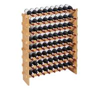 VEVOR Casier à Vin Modulaire Capacité 72 Bouteilles, Range Bouteilles à 8 Niveaux, Étagère à Vin Autoportant et Stable, Rangement Présentation pour Cuisine Garde-Manger Cave Bar, Couleur Naturelle
