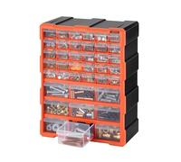 VEVOR Casier de Rangement à 39 Tiroirs, Organisateur Multi-Tiroirs en Plastique, Modèle Mural et Empilable pour Garage, Atelier, Établi, Quincaillerie, Perles, Vis, Petites Pièces et Loisirs Créatifs