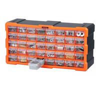 VEVOR Casier de Rangement à 40 Tiroirs, Organisateur Multi-Tiroirs en Plastique, Modèle Mural et Empilable pour Atelier, Garage, Établi, Quincaillerie, Vis, Perles, Petites Pièces et Loisirs Créatifs