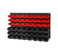 VEVOR Casier de Rangement Mural 48 Bacs à Bec pour Atelier & Garage - Étagère Outils Empilable en Plastique Robuste