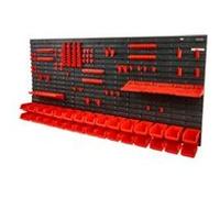 VEVOR Casier Rangement Étagère Murale Bac à Bec Atelier Garage 30 Boîtes Outils Noir