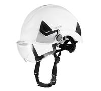 VEVOR Casque de Sécurité Industriel, Casque de Protection Certifié ANSI/ISEA Z89.1, Ventilé et Réglable, Rigide en ABS, avec Visière et Suspension à Cliquet 6 Points, pour Construction Chantier