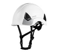 VEVOR Casque de Sécurité Ventilé, Casque de Protection Certifié ANSI/ISEA Z89.1, Réglable, Léger et Rigide en ABS, avec Suspension à Cliquet à 6 Points, pour Industrie Chantier Construction, Blanc