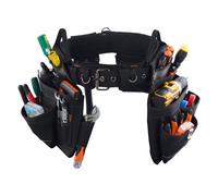 VEVOR Ceinture Porte Outil 18 Poches Ceinture à Outils Tour de Taille Ajustable 80-131 cm Sacoche Charpentier Amovible et Réglable Sac à Outils pour Électricien Construction Homme Chantier Bricolage