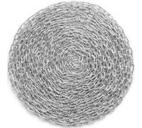 Chaîne en acier inoxydable VEVOR, 5,1 mm x 30,48 m, 500 kg de charge de travail, pour le remorquage, la suspension, le camping, le transport d'animaux domestiques