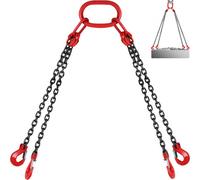 VEVOR Chaîne de Levage de Poids à 4 Pieds élingue en Acier Allié 1,5 m Diamètre Chaîne 8 mm Capacité Charge 5 T élingue de Chariot élévateur Chaîne, Exploitation Minière des Ports de Construction G80