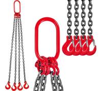 VEVOR Chaîne de Levage de Poids à 4 Pieds élingue en Acier Allié 2 m Diamètre Chaîne 8 mm Capacité Charge 4 T élingue de Chariot élévateur Chaîne, Exploitation Minière des Ports de Construction G80