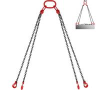 VEVOR Chaîne de Levage de Poids à 4 Pieds élingue en Acier Allié 3 m Diamètre Chaîne 8 mm Capacité Charge 5 T élingue de Chariot élévateur Chaîne, Exploitation Minière des Ports de Construction G80
