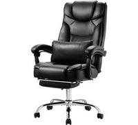 VEVOR Chaise de Bureau à Dossier Haut Hauteur Réglable Inclinable Capacité 136,08kg Noir