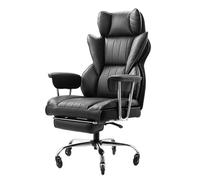 VEVOR Chaise de bureau - Fauteuil de direction ergonomique, repose-pieds, coussin lombaire, 181,44kg