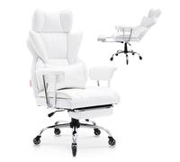 VEVOR Chaise de Bureau Fauteuil de Direction Ergonomique Inclinable Repose-Pieds