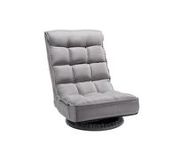 VEVOR Chaise de Sol pivotante à 360°, Fauteuil de Sol avec Dossier Pliable à 4 Positions réglables et Support Lombaire, canapé inclinable pour Regarder la télévision, Lire, Jouer à des Jeux, Gris