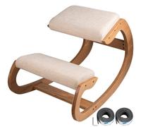 VEVOR Chaise Ergonomique à Genoux le Tabouret en Bois Bureau Accueil Maison Fauteuil Ergonomique à Genoux Heavy Duty Tabouret à Genou Posture Pliante Modelage Soulagement du Stress