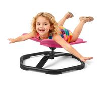 VEVOR Chaise pivotante enfant – Siège rotatif motif pétale, sensorielle 100kg, antidérapante, Rose