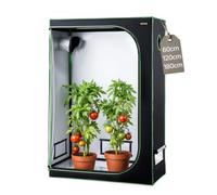 VEVOR Chambre de Culture, 120x60x180 cm, Tente de Culture Plantes d'Intérieur, avec Fenêtre d'Observation, Plateau de Sol, Fermeture Éclair, Mylar 600D Hautement Réfléchissant, pour Fleurs Légumes