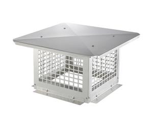 VEVOR Chapeau de Cheminée 305x305 mm Chapeau de Conduit Cheminée Base Carrée Acier Inoxydable 304 Couvercle Bouchon Protection Anti-oiseaux Pare-vent avec Accessoires pour Différents Types Cheminées