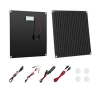 VEVOR Chargeur Batterie Panneau Solaire 20 W 12 V, Cellules Monocristallines, avec Contrôleur Intelligent Intégré, Câbles de Connexion, Étanchéité IP67, Portable, pour Voitures, Bateaux, Camping-cars