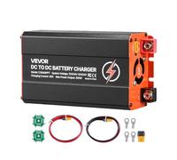 VEVOR Chargeur DC-DC avec MPPT 350 W 30 A Chargeur de Batterie DC-DC 12 V/24 V-12 V/24 V Double Entrée Panneau Solaire/Alternateur pour Camping-car Voiture Bateau, Compatible avec LiFePO4 Plomb-acide