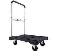 VEVOR Chariot à Plateforme Pliable Charge 149,69 kg Chariot à Plateau Pliable 68x49,5 cm pour Manutention et Déplacer Objets Volumineux et Lourds, avec Roues Pivotantes, Poignée à Hauteur Réglable