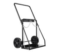VEVOR Chariot de bouteilles de soudage double – 200 kg, roues solides 54 mm, chaînes de sécurité