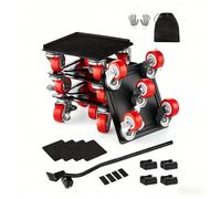 VEVOR Chariot de Déménagement 4PCS Déplace Meubles Lourds Capacité Charge 544 kg 5 Roues Pivotantes 360° Plateau Roulant Manutention Déménageur Acier Carbone pour Meuble Réfrigérateur Canapé Armoire