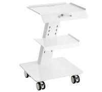 VEVOR Chariot de Laboratoire en Acier, Chariot Médical à 3 Couches, Chariot de Service Grande Capacité de Charge 100 kg avec Roues Pivotantes, Rangement pour Laboratoire Salon Hôpital, Usage Dentaire