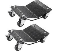 VEVOR Chariot de Manutention de Voiture 2PCs Charge 1,4 T au Total Chariot Déplace Voiture Plate-forme 38,5x30 cm Roue Verrouillable Aide à la Manœuvre Positionnement pour Véhicule Meuble Équipement