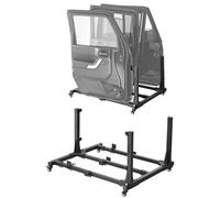 VEVOR Chariot de Manutention pour Portières Capacité 4PCs, Support de Rangement de Portes de Voiture Mobile, avec Coussin en Caoutchouc Épais, Compatible avec Jeep Wrangler JK JKU JL Gladiator