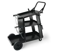 VEVOR Chariot de Soudage à 3 Niveaux Chariot Poste à Souder Capacité Charge 181,4 kg Roues 360° Chaînes Sécurité Stockage Réservoirs Chariot Soudure MIG pour Atelier TIG ARC MMA Découpeur Plasma
