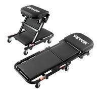 VEVOR Chariot de visite pliable en Z 101,6 cm 204,1 kg cadre acier 6 roues siège rembourré
