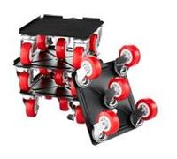 VEVOR Chariot de déménagement 4PCS 1575 kg 5 roues pivotantes 360° Acier carbone Rouge