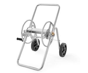 VEVOR Chariot enrouleur de tuyau, capacité du tuyau d'eau 1,5 cm et 53 m (tuyau non inclus), outils mobiles avec roues, plantation extérieure en acier avec revêtement poudre pour jardin, cour, pelouse