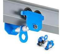 VEVOR Chariot manuel, capacité de charge de 1 tonne, chariot à poutre poussée avec deux roues, réglable pour bride de poutre en I de largeur 6,1 cm à 17,8 cm, palan de garage robuste en acier au