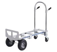 VEVOR, chariot pliant 2-en-1, capacité de charge de 249 à 363 kg, roues en caoutchouc avec frein à 360°