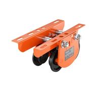 VEVOR Chariot roulant Capacité de charge 1 tonne Grue d'atelier 68-110mm Largeur réglable 350x196x160mm Chariot roulant Design double roue Chariot manuel pour poutres en I et H Grue d'atelier Grue de